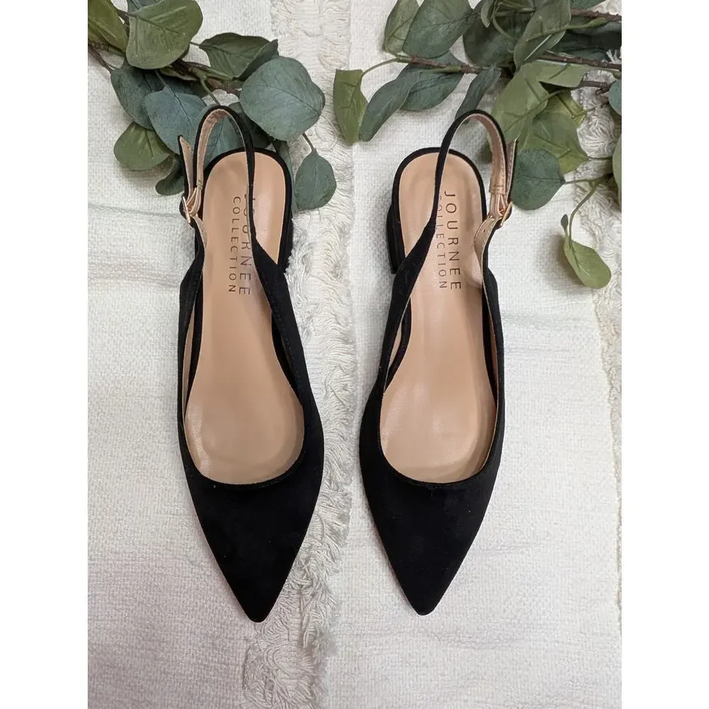 Nordstrom Journee Collection Sylvia Slingback Pump in Black - Picture 5 of 7